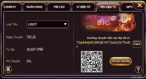 Rút tiền từ sunwin về tài khoản ngân hàng.